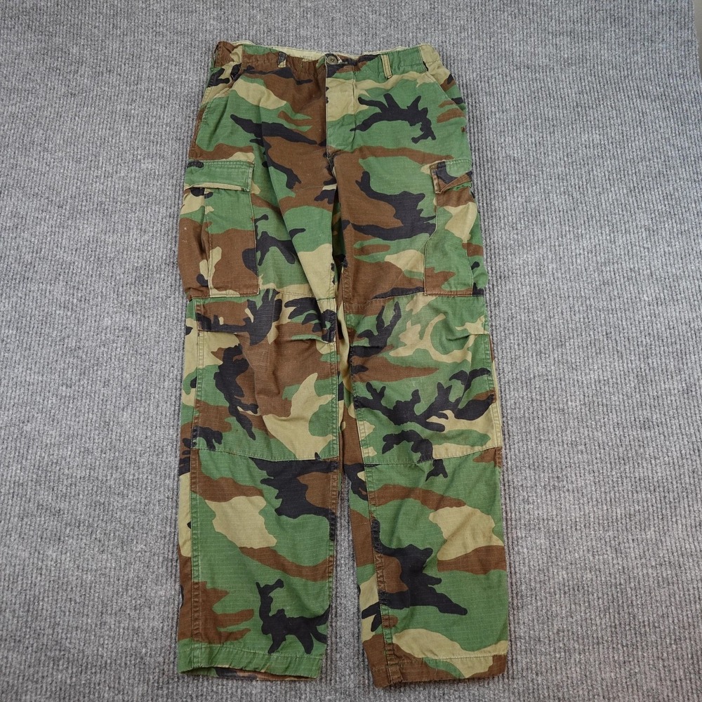 Propper Woodland Camo Cargo Pants Mens Medium 32x31 BDU Combat 80s Vintage